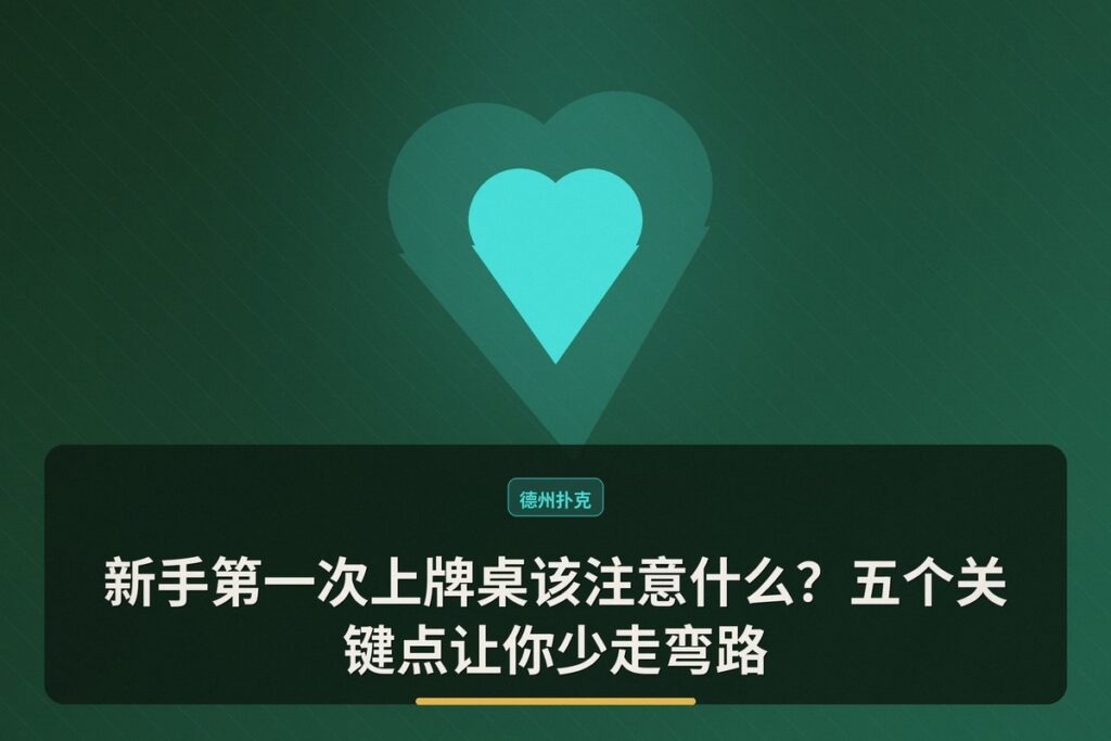 新手第一次上牌桌该注意什么 - 新手第一次上牌桌该注意什么?五个关键点让你少走弯路